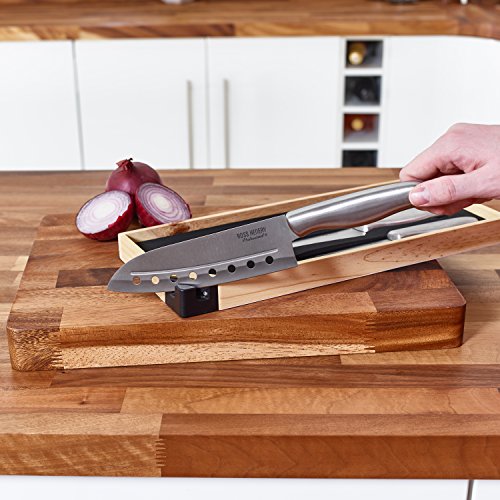 Ross Henery Professional, Santoku Chef Knives in Wooden box with Built