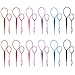 Sumind 12 Sets Plastic Pull Hair Pin Hair Braid Ponytail Maker Styling Tool, 6 Colors, Totally 24 Pieces