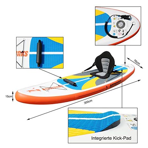 DURAERO Aufblasbare SUP Board Stand up Paddling,2019 Surfboard