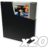 Old Skool 20 package Cartridge Dust covers for USE with Nintendo NES game Cartridges, Dust Protection Sleeves - Black