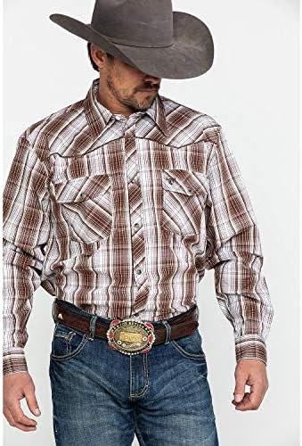 Cowboy Hardware Men's Fellow Plaid Long Sleeve Western Shirt