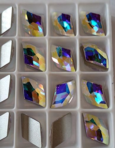 SWAROVSKI 2709 FlatBack RHOMBUS CRYSTAL AB 10x6mm