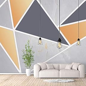 Wall Murals for Bedroom Abstract Geometric Theme Removable Wallpaper Peel and Stick Wall Stickers - 66x96 inches