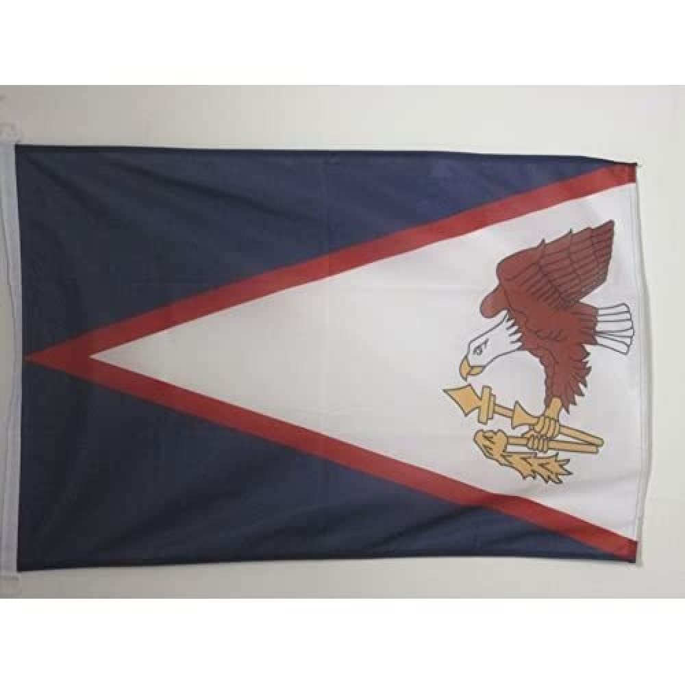 AZ FLAG - American Samoa Flag - 2x3 Ft - For Outdoor - American Samoan Banner Knitted Polyester with Two Plastic Rings - Fade Resistant - Vivid Colors - 2' x 3' Feet - 90x60 Cm