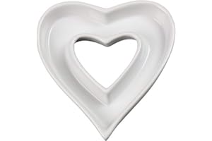 Ivy Lane Design Ceramic Love Letter Dish, Heart Shape, White