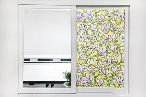 CHOIS Static 576F Cling Decorative Privacy Fish Dolphin Floral Stain Glass Window Film Stickers 35" x 60"