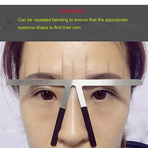 AORAEM Three-Point Positioning Makeup Eyebrow Grooming Stencil Shaper Ruler Measure Tool - Thumbnail 4