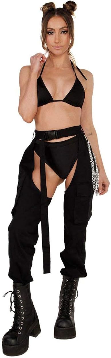 iHeartRaves Women's Chaps - Bottomless Pants for Raves & Music Festivals: Clothing