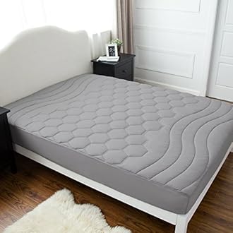 Bedsure Grey Twin XL Mattress Pad - Soft Mattress Topper for College Dorm Room Essentials, Extra Long Twin Bed Cover Protector with 8-21 Inches Deep Pocket, Washable, Grey, 39x80 InchesOEKO-TEX STANDARD 100