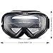 JULI OTG Ski Goggles-Over Glasses Ski / Snowboard Goggles for Men, Women & Youth - 100% UV Protection Anti-fog Dual Lens(Black Frame+83%VLT Clear Len)