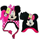 Disney Junior Minnie Mouse Girls 2-Piece Knit Hat Beanie & Gloves Set