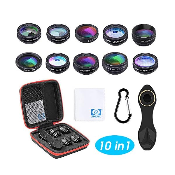 Objectif D'appareil Photo Pour Téléphone Cellulaire APEXEL, Kit D Angle And 12 5x Macro Lens Hd Professional Universal Clip Lens Kit For Phone And Most Of Android Smartphone P 50448843