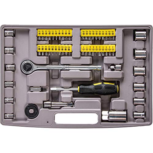 WMC Tools Werkzeugset 1/4" 3/8" 135-teilig Werkzeugkoffer Werkzeugset Werkzeug Set Werkzeugsatz – Bild 4