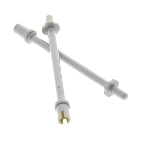 Bausteine gebraucht 2 x Lego System Stangen 8L neu-hell grau Technic Ski Stöcke Ruder Verlängerung Enden rund Set Star Wars 1