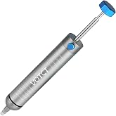 VOTCT Solder Sucker No Clog Desoldering Pump for Solder Removing with Replaceable Heat Resistan Silicone Sucking Nozzle, Desoldering Tool Sodering Pump Strong Vacuum Aluminum Suction Remover