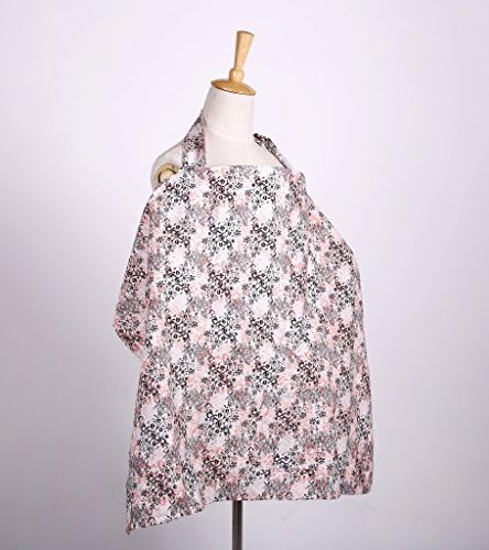 Nursing Cover for Breastfeeding From The Gigglebubs Provides Privacy While Nursing Discreetly in Public, Light Weight, Breathable &amp; Adjustable with Open Neckline, Anti-kick &amp; Terry Cloth Pockets Design, Includes Handy Pouch, Mums Must Have It Now!