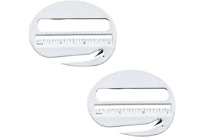 VLZLQ Envelope Opener, Letter Opener Envelope Slitter, Mail Opener Tool Package Opener Cutter, with Pointed End & Magnifying Glass & Scale (2PCS)
