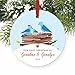 DIGIBUDDHA Grandparents First Christmas Ornament Gift Cute Grandma & Grandpa Porcelain Keepsake 1st Holiday Newborn Grandchild in Family Nest 3