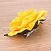 Frcolor Artificial Big Rose Hairpin Hair Clips Brooch for Women Party (Yellow)