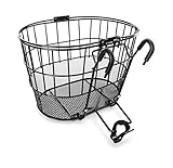 Colorbasket 02270 Mesh Bottom Lift-Off Bike Basket, with Handles, Powder Coated Steel