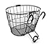 Colorbasket 02232 Powder Coated Mesh Bottom Lift-Off Steel Bike Basket, Foam Hooks, Velcro Strap, Removable, Scratch Resistant, Black