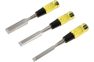 BUCK BROS. Buck Brothers 1201030 3-Piece Professional Wood Chisel Set, Woodwork Chisel, For Woodworkers Tool Set, For Wood Chisel Sets, Carpentry Tools