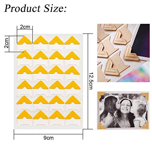 336 Pieces Photo Mounting Corners Photo Corners Self Adhesive Photo Corner Sticker for DIY Scrapbook, Picture Album, Personal Journal (14sheets 14colors)