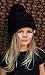 Funky Junque Girls Winter Hat Warm Knit Slouchy Toddler Kids Pom Beanie - Black