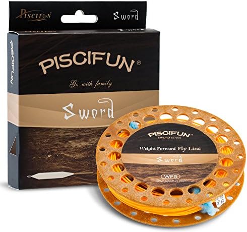 Piscifun Sword Fly Fishing Line with Welded Loop Weight Forward Floating Fly Line WF1 2 3 4 5 6 7 8 9 10wt 90 100FT