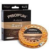 Piscifun Sword Weight Forward Floating Fly Fishing Line with Welded Loop WF3wt 90FT Orange