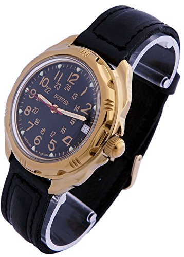 Vostok Komandirskie 219782 /2414a Military Russian Watch Special Forces Black