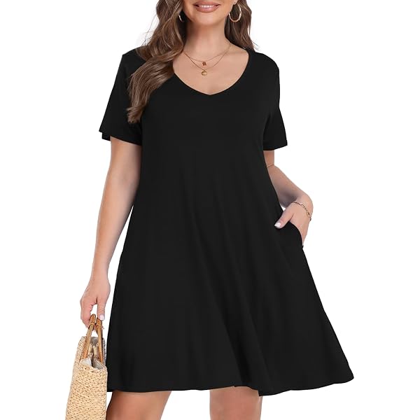 MONNURO Women's Plus Size Button-Down Sundress - Navy Blue Midi Tank Dress For Summer & Beach - View #10