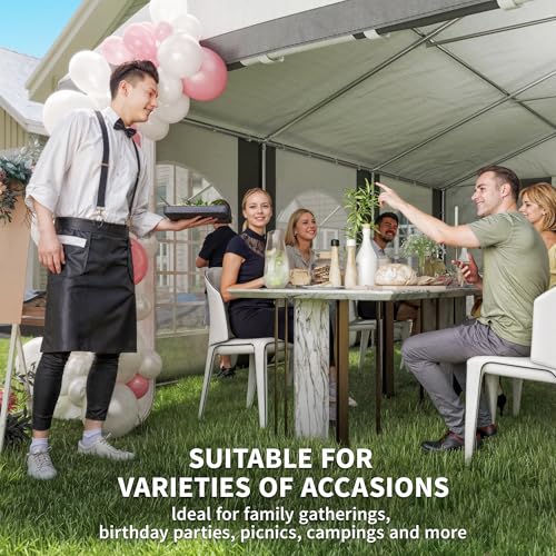 Outsunny 20'x20' Heavy Duty Large Party Tent & Carport with Removable Sidewalls, Windows, Portable Garage Canopy Tent, Sun Shade Shelter for Parties Wedding Outdoor Events, Grey