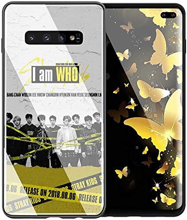 Samsung Galaxy S8 Case, Tempered Glass Back Cover Soft Silicone Bumper Compatible with Samsung Galaxy S8 AM-23 Stray Kids