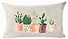 Bnitoam Art Potted Succulents Cactus Flowers Cotton Linen Throw Pillow Covers Case Cushion Cover Sofa Decorative Square 12 X 20 inch (1)