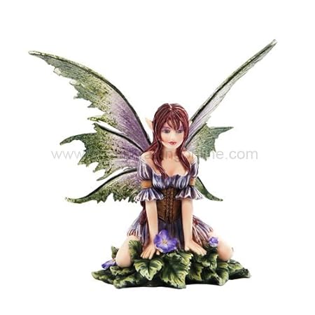 Wild Violet Faery Mushroom Fairy Statue