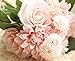 Lemax Artificial Flowers,10 Heads Rose Dahlia Daisy Fake Flower Arrangement Bridal Wedding Bouquets for Home Garden Party Office Décor (Princess Champagne)