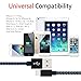 Suanna iPhone Cable 3Pack 10FT Nylon Braided Certified Lightning to USB iPhone Charger Cord for iPhone 8 7 Plus 6S 6 SE 5S 5C 5, iPad 2 3 4 Mini Air Pro, iPod Nano 7 (Black Blue)