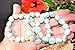 Zenergy Gems CHARGED Amazonite Crystal Bracelet Tumble Polished Stretchy + Selenite Heart Charging Crystal Included (Empowering Courage & Truth - Move Beyond Fear HEALING ENERGY)