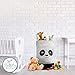 Fawn Hill Co Panda Laundry Hamper Basket for Baby Nursery or Toddler Room | Collapsable Storage Tote Organizer with Durable Handles for Clothes, Kids Toys, Dirty Laundry | Modern Decor (Black & White)