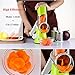 Round Drum Slicer and Grater Vegetable Cheese Cutter Slicer Shredder Grinder with 3 Stainless Steel Rotary Blades and Strong Suction Cup