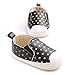 Save Beautiful Toddler Baby Girls Polka Dots Shoes Infant First Walkers (0-6months, black)