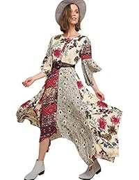 ¡Únete a lo máximo! Vestido de campana con estampado floral para mujer