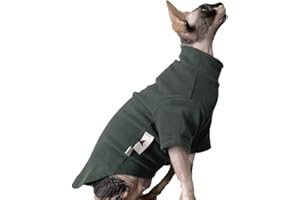 Sphynx Cat Clothes Self-Heating Warm Thermal Underwear Hairless Cat Clothes for Sphynx, Devin, Konnis Cat Clothes (XL)