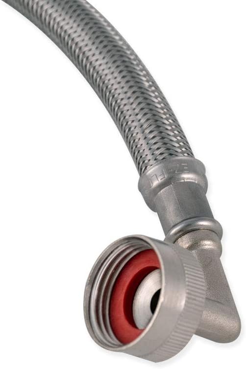 Eastman 41065 Washing Machine Hoses, 5 Ft Pair, Silver - Clothes Washing Machine Replacement Parts - 