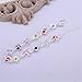 NYKKOLA Hot Fashion Beautiful Colorful Mosaic Crystal 925 Silver Bracelet
