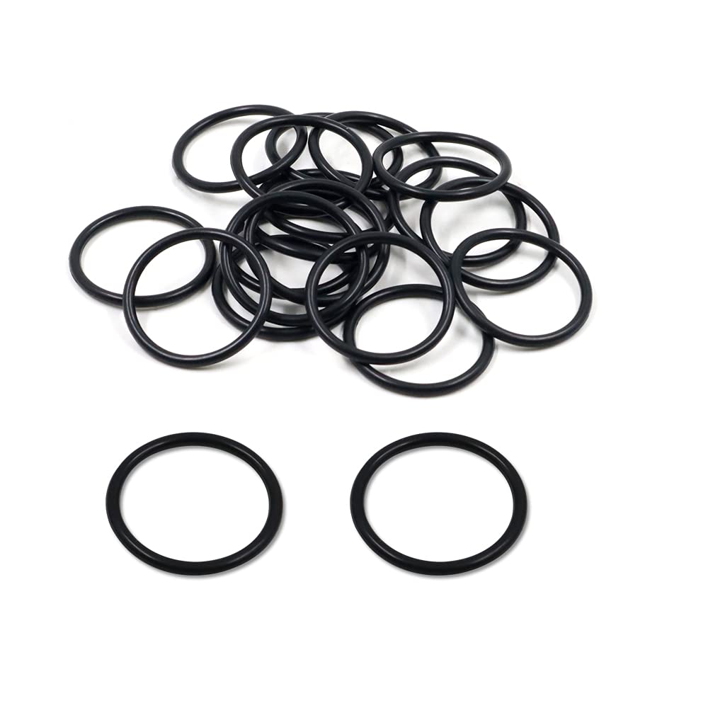 20 Pieces Nitrile Rubber Sealing Gasket, O-Ring Rubber Washer for Fitting, O-Ring Sealing Ring for Pool Plunger Valve (Black)