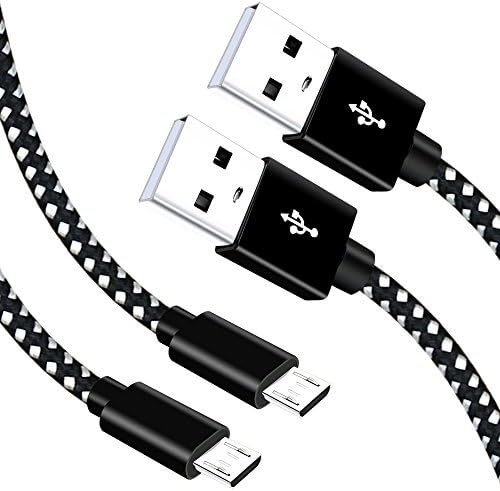 Micro USB charging cord Nylon Braided for Samsung Galaxy S7/S7 Edge/S6/S4/S3,Sony PS4/ Xbox One Controller Fast Charger Cable 6ft,Playstation 4, Android, Note 5/4,LG, Nexus,USB 2.0 cell phone adapter