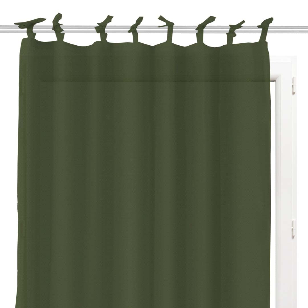Soleil d'ocre Green Cotton Voiles 140 x 240 cm