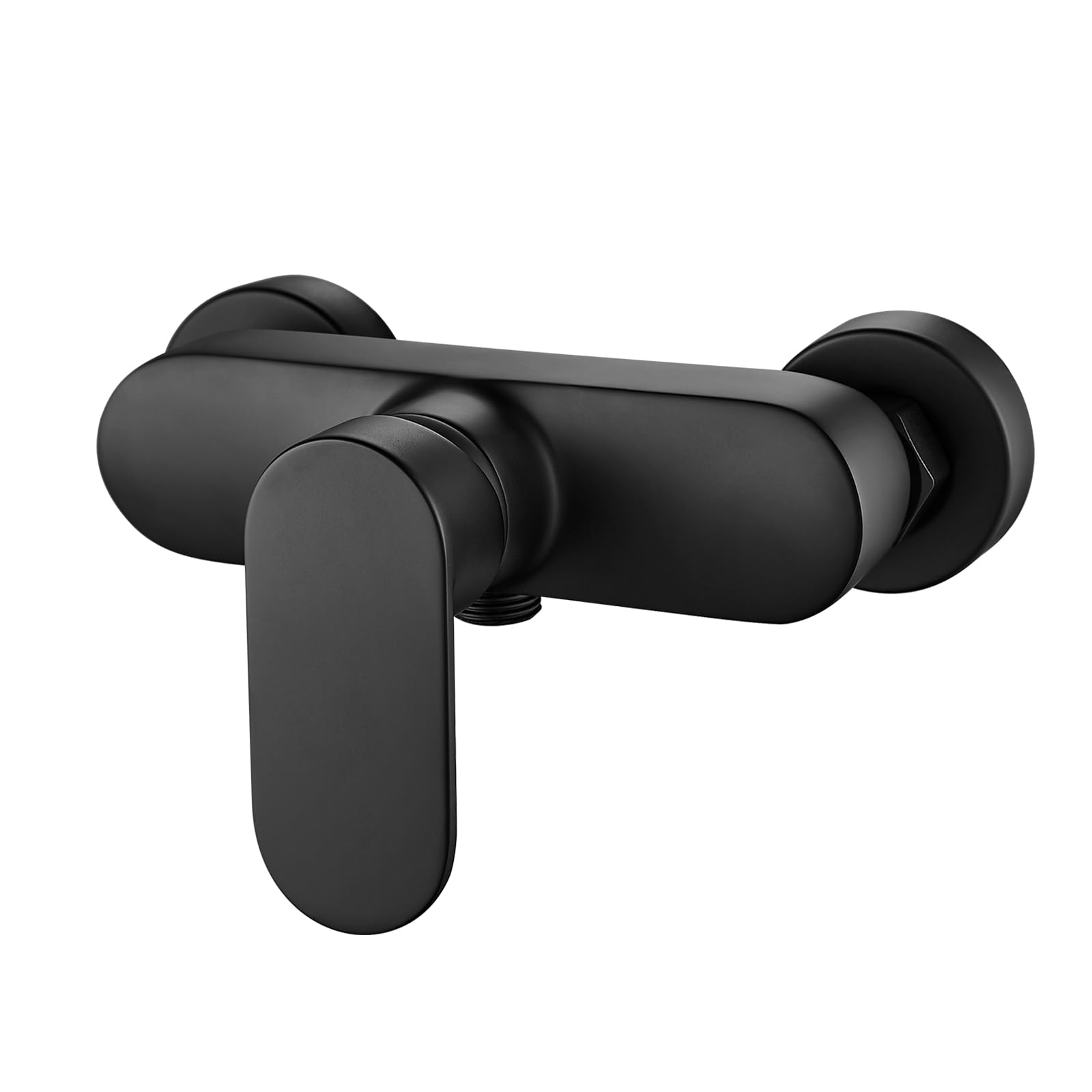Namuoto Shower Mixer Taps Bar Black Wall Mounted Brass Manual Shower Faucet, Control Switch Bath Tap for Cold and Hot Water, G1/2" Outlet